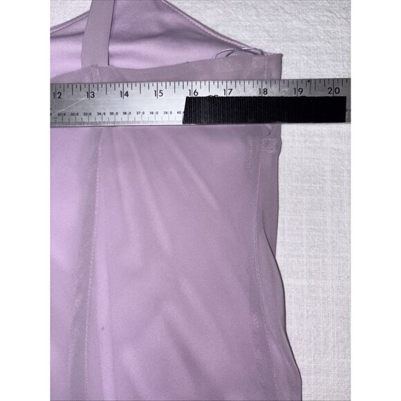 Y2K R&M Richards Lilac Chiffon Slip Dress Bias Cut Maxi Ruffle Hem Formal 12 - Picture 10 of 14